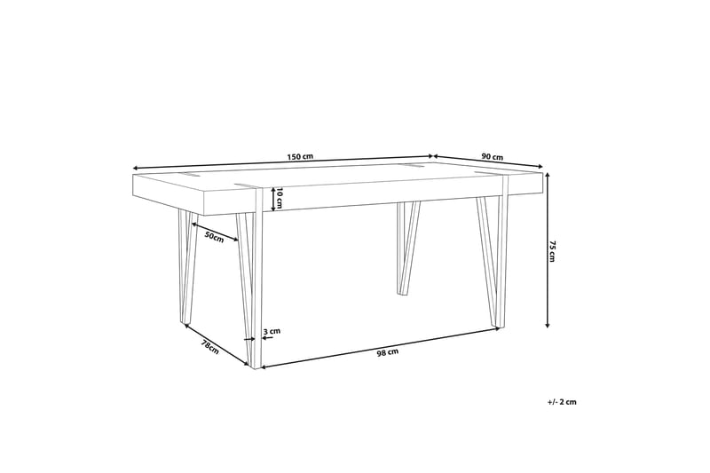 Matbord Longville 150x90 cm - Trä/natur - Matbord & köksbord