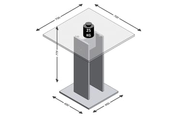 Matbord Loriana 70 cm - Vit - Möbler - Bord & matgrupp - Matbord & köksbord