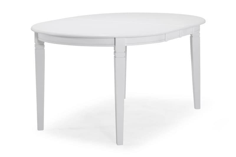 Matbord Lowisa Förlängningsbart 150 cm Ovalt - Vit - Matbord & köksbord
