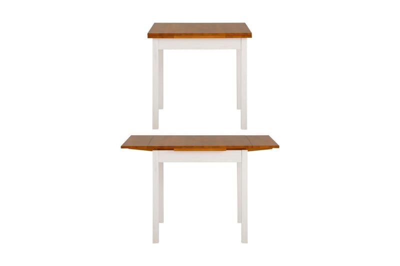 Matbord Magret Förlängningsbart 80-120 cm - Vit|Brun - Möbler - Bord & matgrupp - Matbord & köksbord