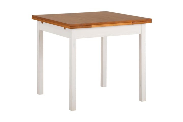 Matbord Magret Förlängningsbart 80-120 cm - Vit|Brun - Matbord & köksbord