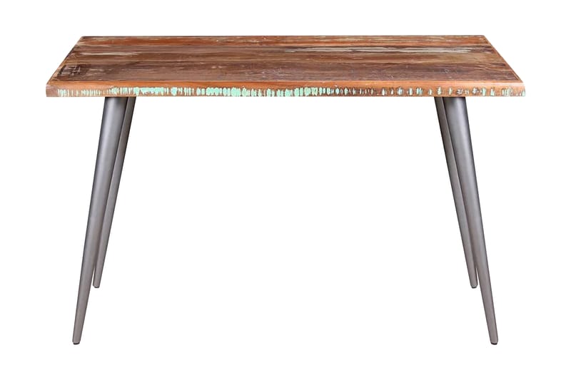 Matbord massivt återvunnet trä 120x60x76 cm - Flerfärgad - Matbord & köksbord