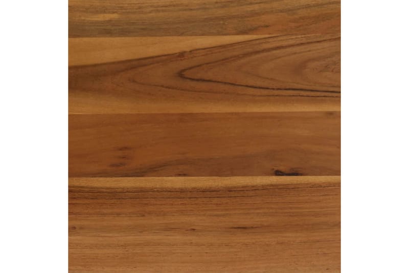 Matbord massivt akaciaträ och stål 75x75x76 cm - Brun - Matbord & köksbord