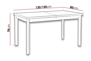 Matbord Max 120x80x78 cm - Trä/Natur - Möbler - Bord & matgrupp - Matbord & köksbord