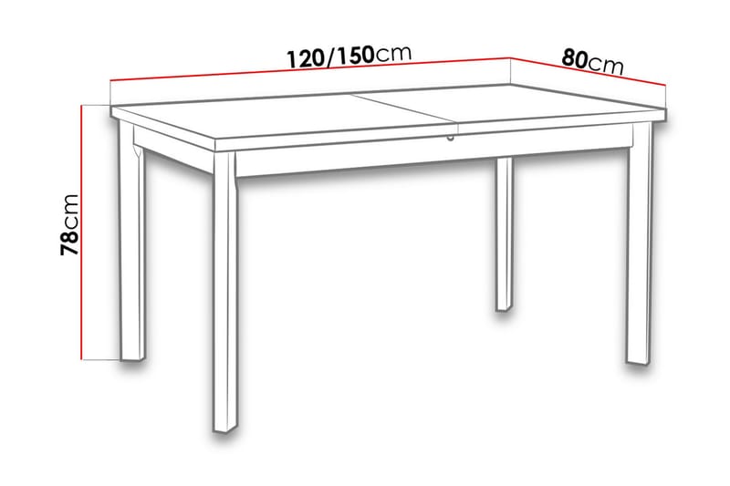 Matbord Max 120x80x78 cm - Trä/Natur - Möbler - Bord & matgrupp - Matbord & köksbord