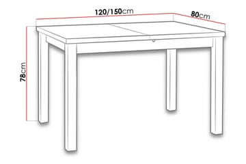 Matbord Max 120x80x78 cm - Trä/Natur - Möbler - Bord & matgrupp - Matbord & köksbord