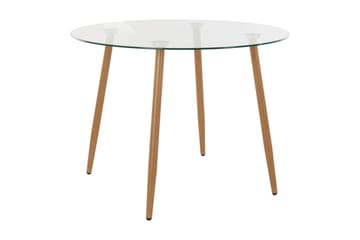 Matbord Miana 100 cm Runt Glas - Brun - Möbler - Bord & matgrupp - Matbord & köksbord