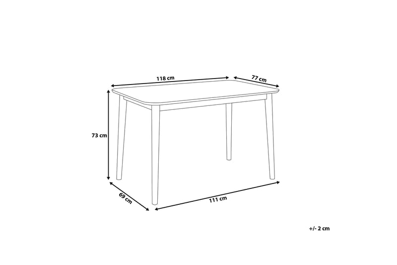 Matbord Modesto 118 cm - Grå - Matbord & köksbord