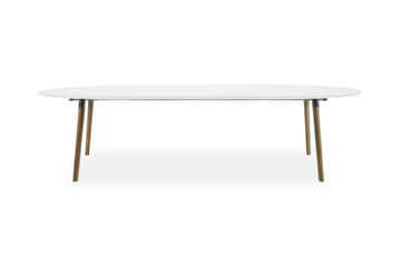 Matbord Monika Förlängningsbart 170 cm Ovalt - Vit|Träben - Möbler - Bord & matgrupp - Matbord & köksbord