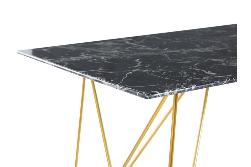 Matbord Morawa 140 cm - Svart/Guld - Möbler - Bord & matgrupp - Matbord & köksbord