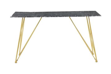 Matbord Morawa 140 cm - Svart/Guld - Möbler - Bord & matgrupp - Matbord & köksbord