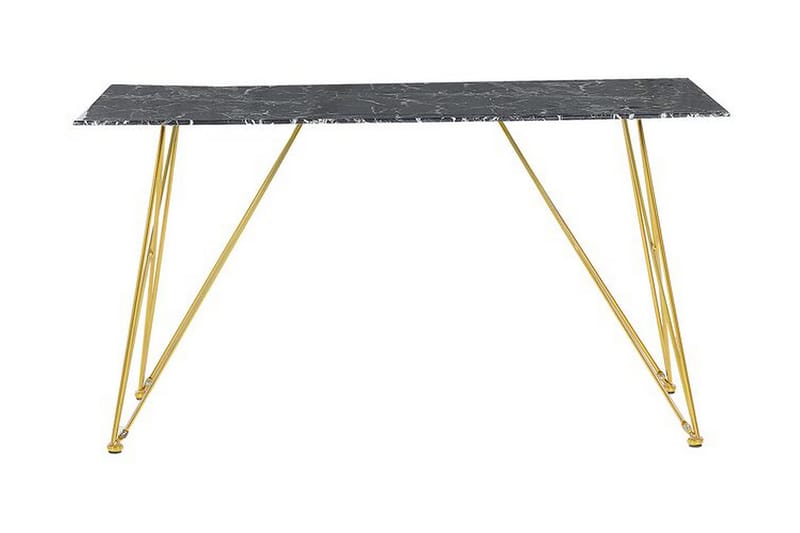 Matbord Morawa 140 cm - Svart/Guld - Möbler - Bord & matgrupp - Matbord & köksbord