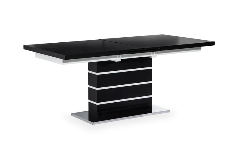 Matbord Mueller Förlängningsbart 180 cm - Svart|Vit - Matbord & köksbord