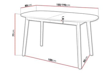 Matbord Narberth 80 cm - Svart - Möbler - Bord & matgrupp - Matbord & köksbord