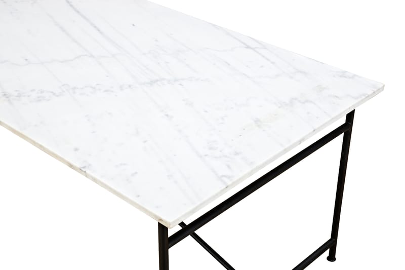 Matbord Narses 200 cm Marmor - Vit|Svart - Matbord & köksbord