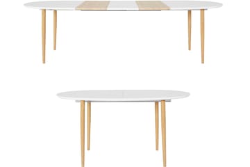 Matbord Ortobella Ovalt 160 cm - Vit/Natur - Möbler - Bord & matgrupp - Matbord & köksbord