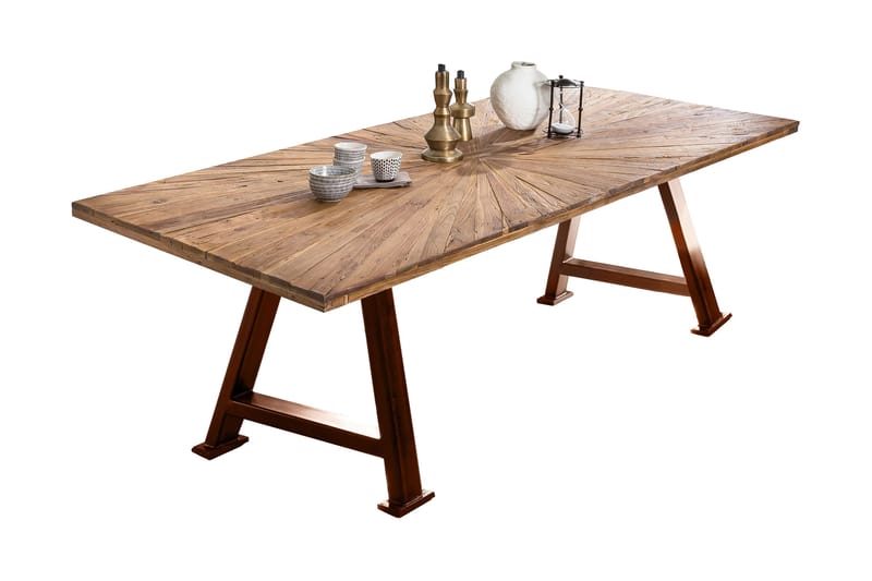 Matbord Raital 200x100 cm - Återvunnet Trä/Brun - Matbord & köksbord
