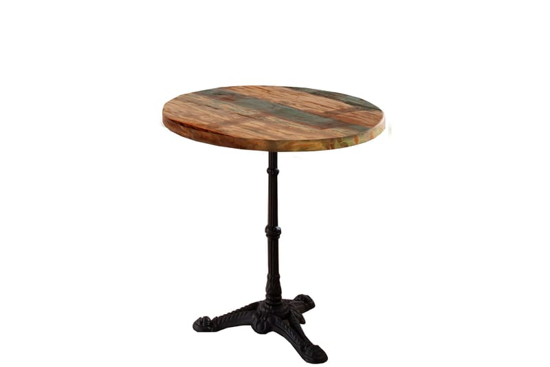 Matbord Raital 60 cm - Återvunnet Trä/Svart - Matbord & köksbord