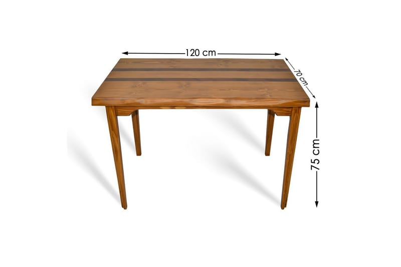Matbord Rautas 120 cm - Mörkbrun - Matbord & köksbord