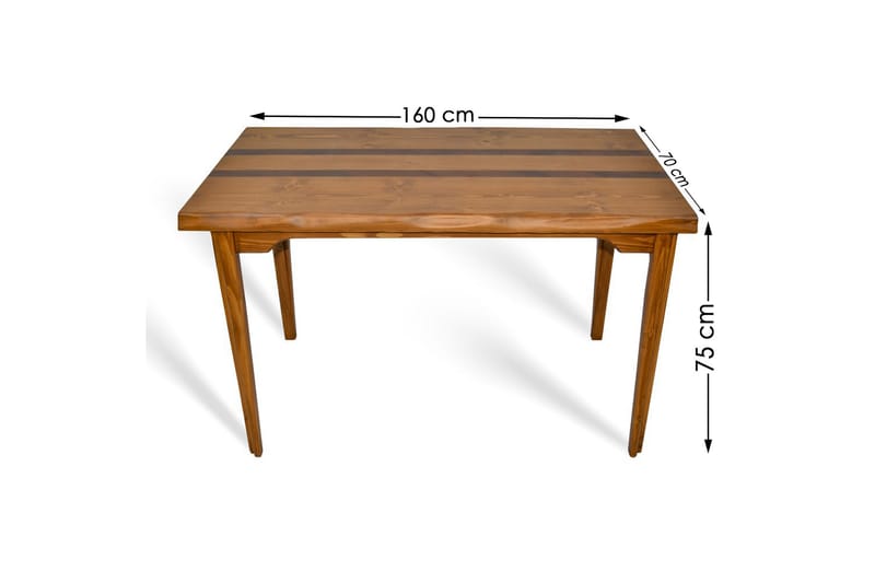 Matbord Rautas 160 cm - Natur/Ljusbrun - Matbord & köksbord