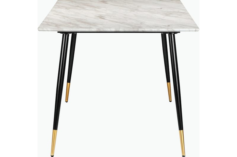 Matbord Reddeer 160 cm - Grå/Vit/Svart/Guld - Marmorbord - Matbord & köksbord