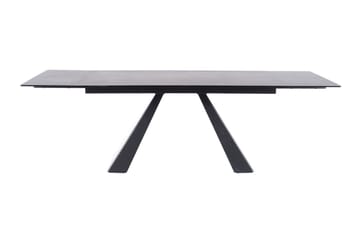 Matbord Rians Förlängningsbart 160 cm Betonglook - Glas/Betonggrå/Mattsvart - Möbler - Bord & matgrupp - Matbord & köksbord