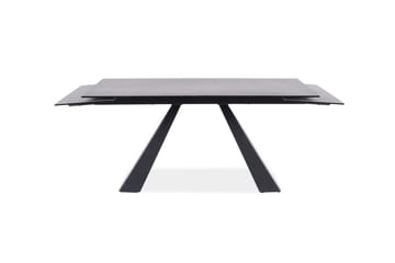 Matbord Rians Förlängningsbart 160 cm Betonglook - Glas/Betonggrå/Mattsvart - Möbler - Bord & matgrupp - Matbord & köksbord