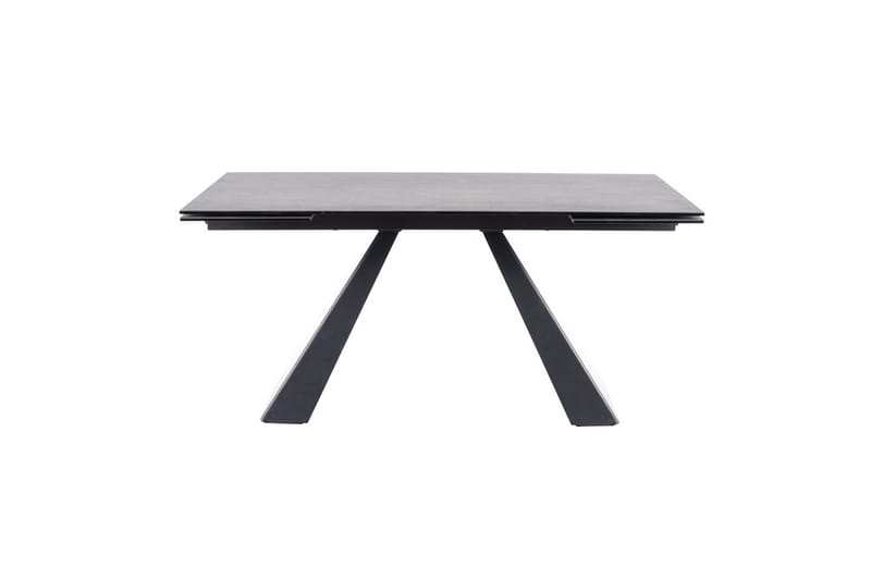 Matbord Rians Förlängningsbart 160 cm Betonglook - Glas/Betonggrå/Mattsvart - Möbler - Bord & matgrupp - Matbord & köksbord