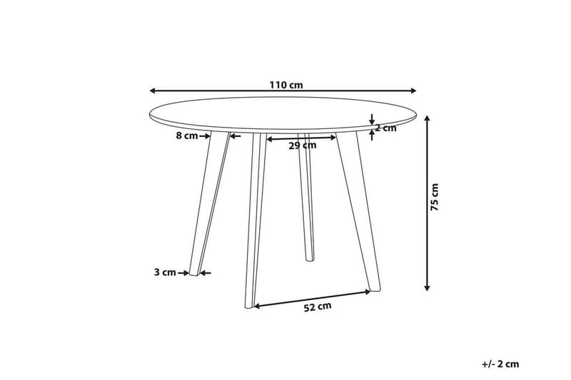 Matbord Roun 110 cm - Grå - Matbord & köksbord