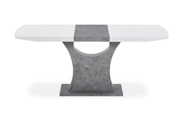 Matbord Seseli Förlängningsbart 140 cm - Vit|Grå - Möbler - Bord & matgrupp - Matbord & köksbord