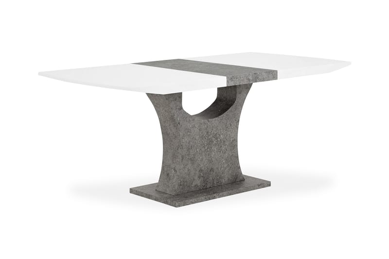 Matbord Seseli Förlängningsbart 140 cm - Vit|Grå - Matbord & köksbord