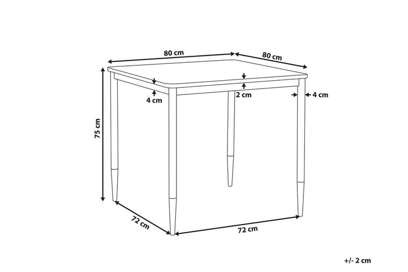 Matbord Shamley 80 cm - Svart/Guld - Matbord & köksbord