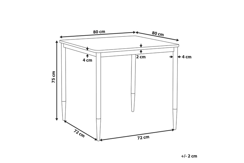 Matbord Shamley 80 cm - Svart/Guld - Matbord & köksbord