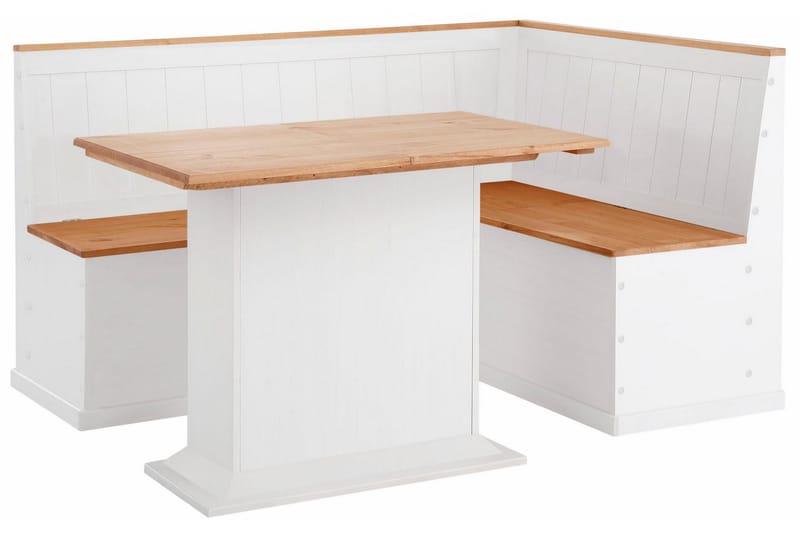 Matbord Silas 105 cm - Vit|Brun - Möbler - Bord & matgrupp - Matbord & köksbord