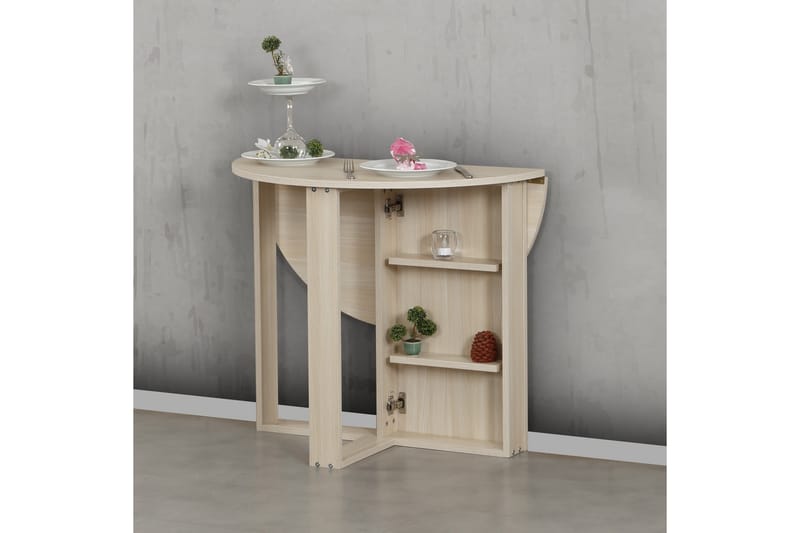 Matbord Skoglund Runt Hopfällbart - Ek - Möbler - Bord & matgrupp - Matbord & köksbord