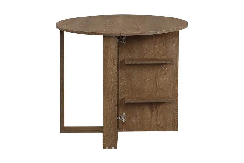 Matbord Skoglund Runt Hopfällbart - Mörk Ek - Möbler - Bord & matgrupp - Matbord & köksbord