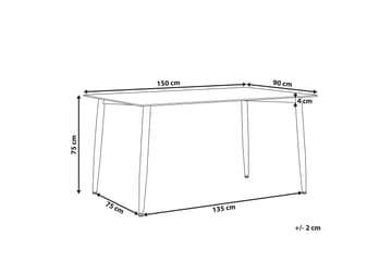 Matbord Smythe 150 cm - Glas/Svart - Möbler - Bord & matgrupp - Matbord & köksbord