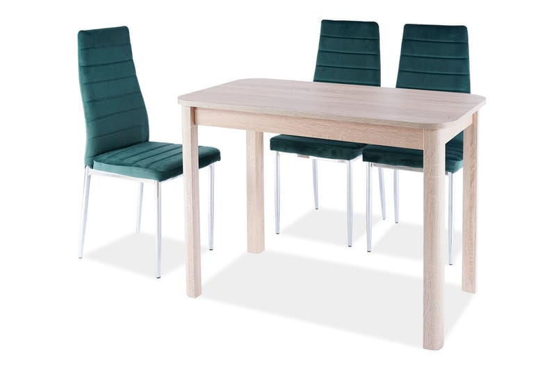 Matbord Soeur Förlängningsbart 105 cm - Sonomaek/Vitpigmenterad - Matbord & köksbord