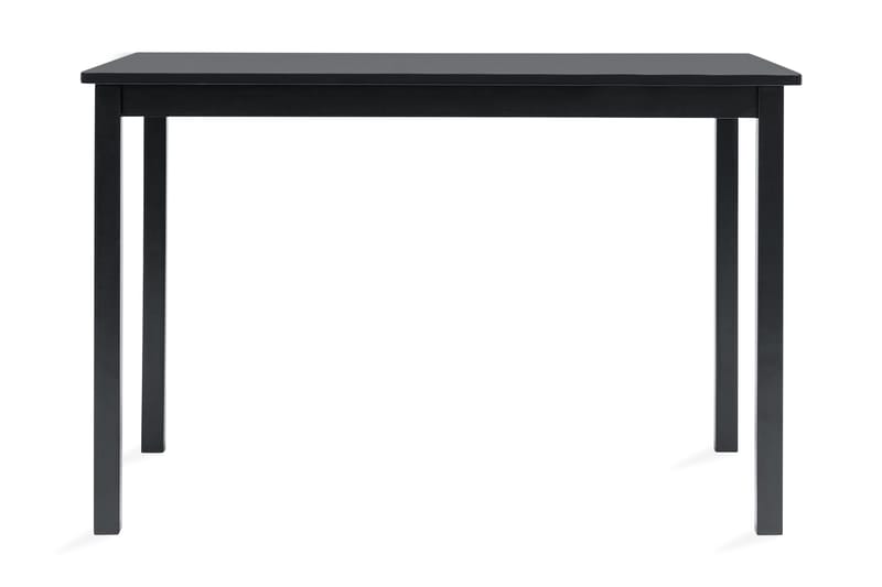 Matbord svart 114x71x75 cm massivt gummiträ - Svart - Matbord & köksbord