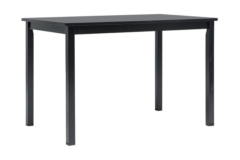 Matbord svart 114x71x75 cm massivt gummiträ - Svart - Matbord & köksbord