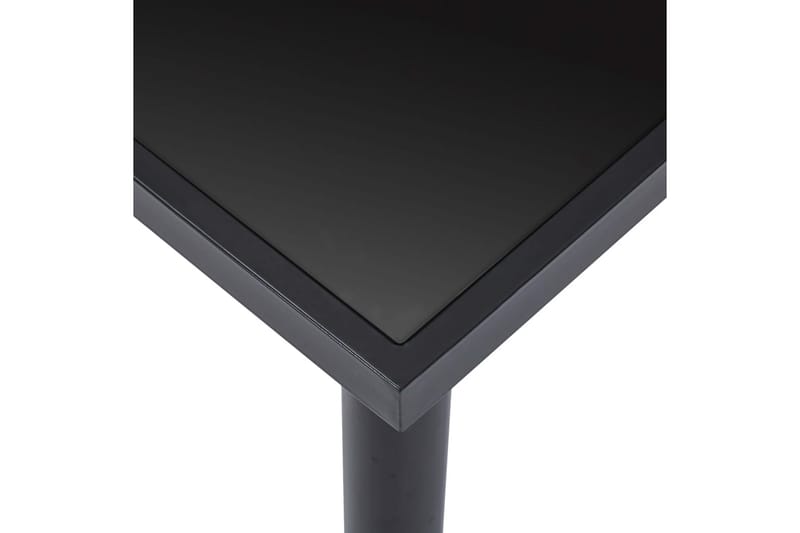 Matbord svart 140x70x75 cm härdat glas - Svart - Matbord & köksbord