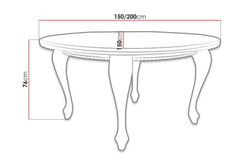 Matbord Tabell 150x150x76 cm - Vit - Möbler - Bord & matgrupp - Matbord & köksbord