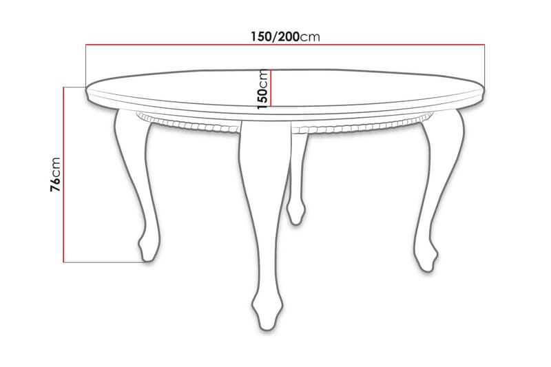 Matbord Tabell 150x150x76 cm - Vit - Möbler - Bord & matgrupp - Matbord & köksbord