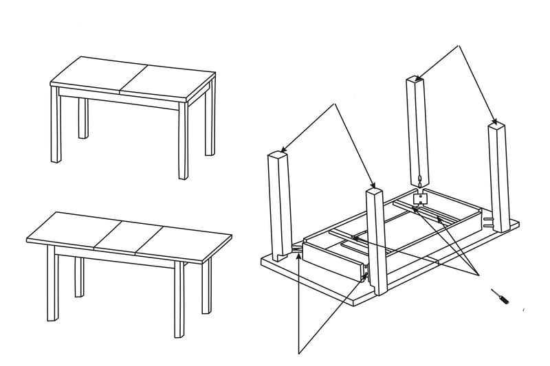 Matbord Tabell 150x150x76 cm - Vit - Matbord & köksbord