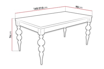 Matbord Tabell 160x90x76 cm - Trä/Natur - Möbler - Bord & matgrupp - Matbord & köksbord