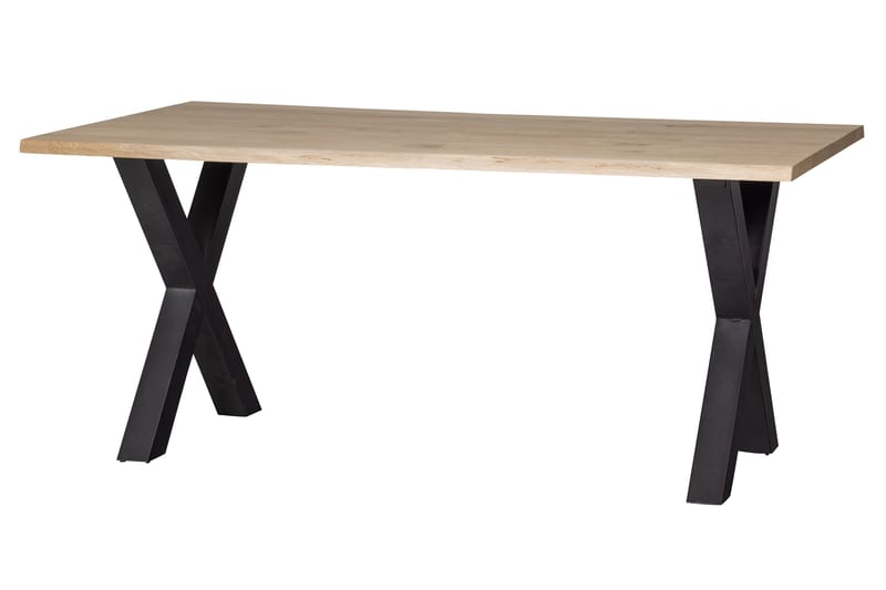 Matbord Tuor A-Formade Ben 160 cm - Ek/Svart - Matbord & köksbord