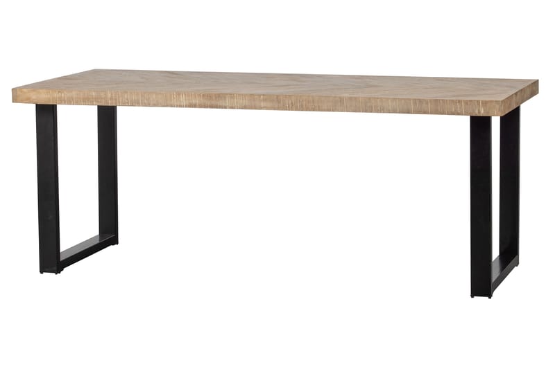 Matbord Tuor U-Formade Ben 200 cm - Spetskypert/Natur/Svart - Matbord & köksbord