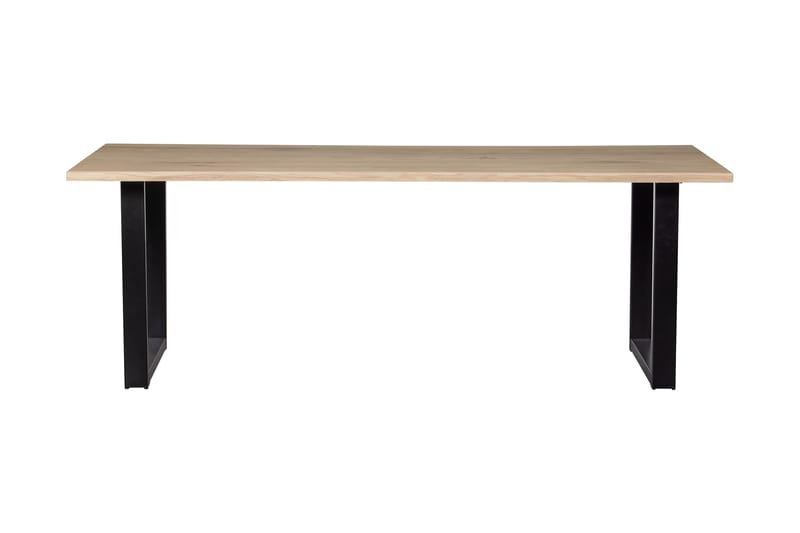 Matbord Tuor U-Formade Ben 220 cm - Ek/Svart - Matbord & köksbord