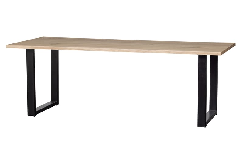 Matbord Tuor U-Formade Ben 220 cm - Ek/Svart - Möbler - Bord & matgrupp - Matbord & köksbord