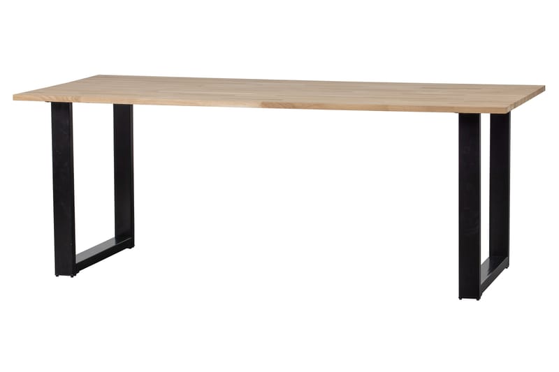Matbord Tuor U-Formade Ben 220 cm Obehandlat - Ek/Svart - Möbler - Bord & matgrupp - Matbord & köksbord